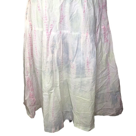 New Anthropologie Lacasa tie dye dress size large White pastel 100% cotton - Picture 4 of 9